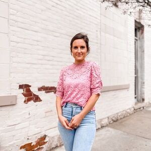 Pink Lace Blouse